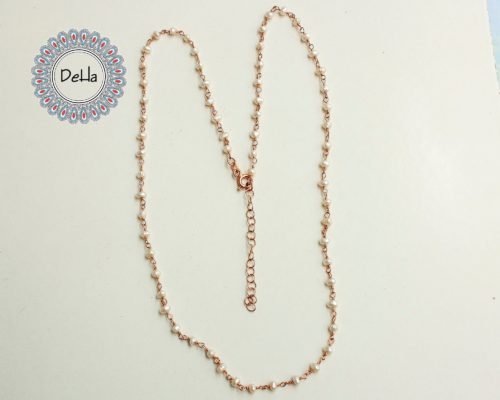 Pearl Rosary Chain, Rosary Chain, Pearl Bead Chain, Rosary Necklace, Pearl Necklace, Beaded Chain, Pearl Chain, Pearl Jewelry, Mother of Pearl - Image 4