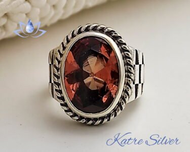 Mens Color Change Diaspore Ring – Elegant Handmade Silver Watch Ring - Image 3