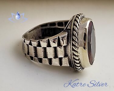 Mens Color Change Diaspore Ring – Elegant Handmade Silver Watch Ring - Image 5