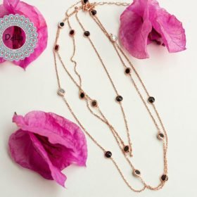 Onyx Station Long Necklace, Station Necklace, Onyx Chain, Onyx Necklace, Layering Necklace, Black Necklace, Onyx Jewelry, Long Necklace