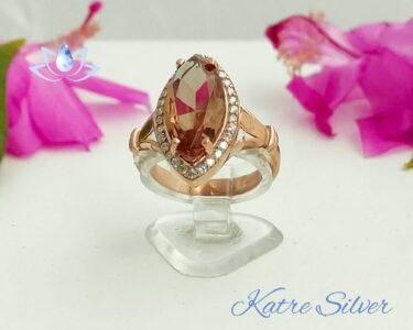 Marquise Cut Halo Engagement Ring, Turkish Diaspore, Color Changing Ring, Marquise Ring, Halo Ring, Sultanite Ring, Gift for Her - Image 6