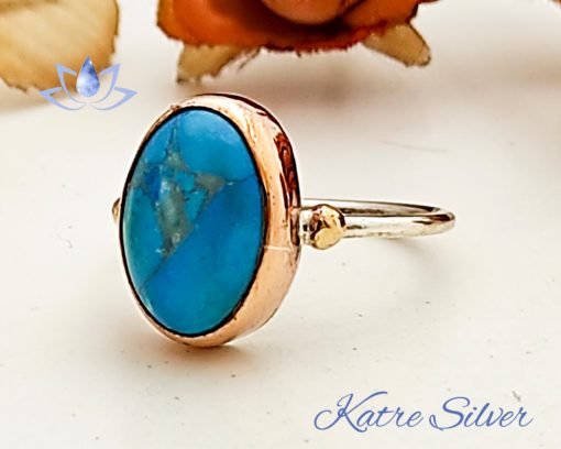 Blue Turquoise Ring, Turquoise Ring, Sterling Silver Ring, Turquoise Jewelry, Navajo Ring, Southwest Ring, Gift For Her