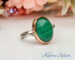 Dainty Green Malachite Vintage Rings, Malachite Ring, Stone Ring, Minimalist Ring, Dainty Ring, Green Stone Ring, Unique Rings, Gifts for Her