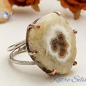 Solar Quartz Ring, White Quartz Ring, Solar Quartz Jewelry, Raw Stone Ring, Quartz Ring, Handmade Ring, Gemstone Rings, Gift for Best Friend
