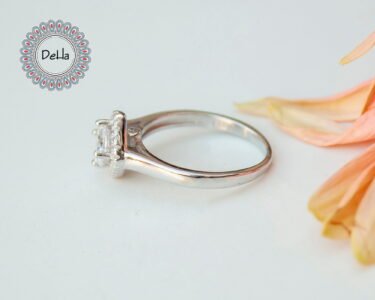 Promise Ring for Her Silver, Unique Promise Ring, Silver Promise Ring, Unique Silver Ring, Gift Ring, Unique Ring, Solitaire Ring, Dainty Ring - Image 6