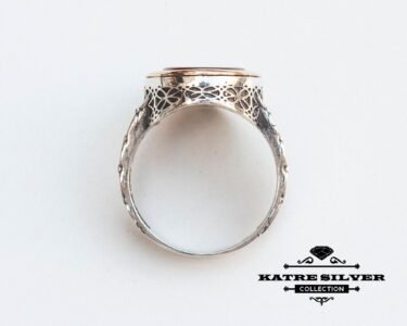 Mens Handmade Ring, Turkish Handmade Silver Men Ring, Ottoman Mens Ring, Agate Stone Men Ring, Gift for Him, 925k Sterling Silver Ring - Image 8