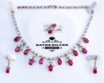 Party Wear Necklace, Wedding Necklace, Party Wear Jewelry, Necklace Set, Party Wear, Designer Necklace, Party Necklace, Ruby Necklace - Image 2