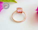 Pink Quartz Ring Small - Pink Stacking Ring - Small Layering Ring - Combination Rings - Stackable Ring - Gemstone Rings - Dainty Pink Ring - Image 9