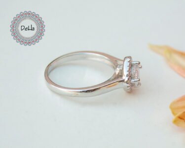 Promise Ring for Her Silver, Unique Promise Ring, Silver Promise Ring, Unique Silver Ring, Gift Ring, Unique Ring, Solitaire Ring, Dainty Ring - Image 5