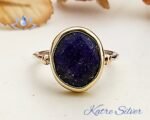 Silver Faceted Lapis Lazuli Ring, 925 Sterling Silver, Lapis Ring, Blue Gemstone Ring, Handmade Ring, Gift For Her - Image 4