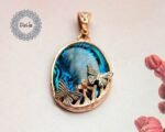 Monarch Pendant, Altered Art Pendant, Butterfly Pendant, Butterfly Art, Art Pendant, Gift for Her, Shell Pendant, Shell Jewelry - Image 6