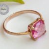 Pink Quartz Ring Small - Pink Stacking Ring - Small Layering Ring - Combination Rings - Stackable Ring - Gemstone Rings - Dainty Pink Ring