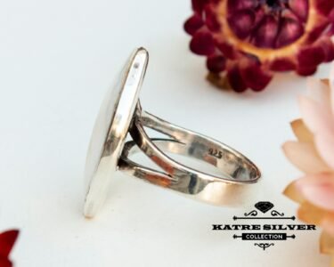 Ceramic Feather Ring, Statement Ceramic Ring, Handmade White Ring, Unique Statement Ring, Artistic Jewelry for Women - Image 7