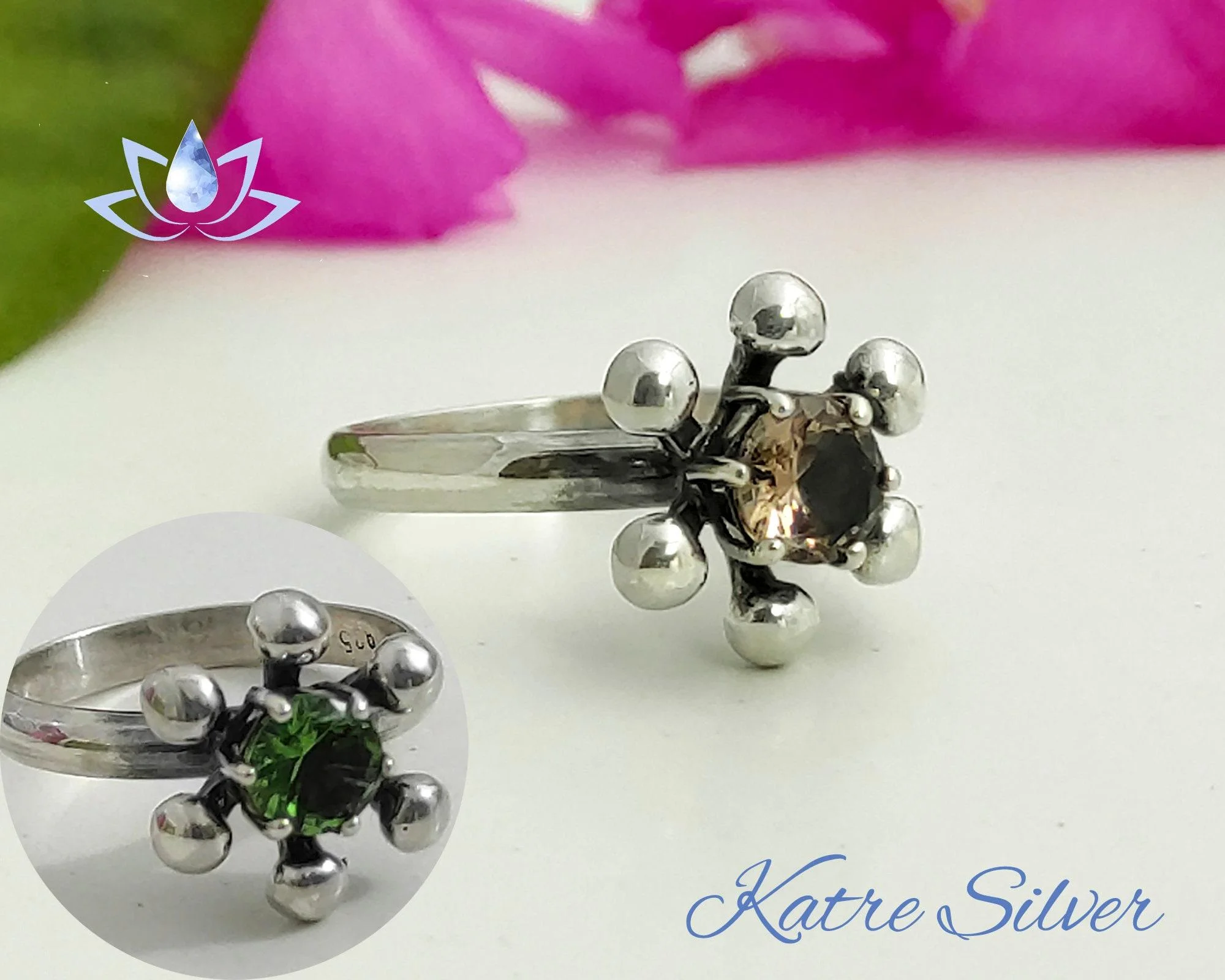 Unique Womens Handmade Designer Anniversary Color Changing Diaspore Stone Ring, Ring for Her