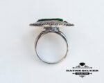 Green Fish Statement Ring, Silver Fish Ring, Fish Ring, Sea Ring, Animal Ring, Statement Ring, Green Ring, Handmade Ring, Green Stone Ring - Image 10