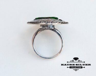 Green Fish Ring, Statement Animal Ring, Silver Fish Ring, Handmade Ocean Ring, Unique Jewelry for Women - Image 10