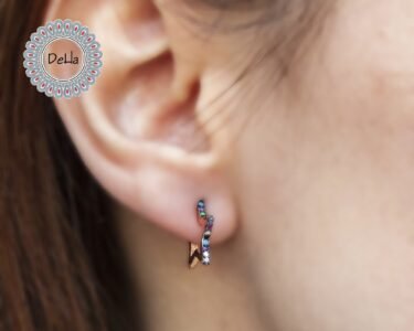 Star Earrings – Elegant Tiny Multi Stone Stud Earrings Gift for Women - Image 2