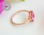 Pink Quartz Ring Small - Pink Stacking Ring - Small Layering Ring - Combination Rings - Stackable Ring - Gemstone Rings - Dainty Pink Ring - Image 7