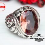 Mens Handmade Ring, Turkish Handmade Silver, Zultanite Men Ring, Ottoman Mens Ring, Diaspore Ring, Gift for Him, 925k Sterling Silver