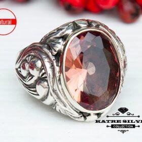 Mens Handmade Ring, Turkish Handmade Silver, Zultanite Men Ring, Ottoman Mens Ring, Diaspore Ring, Gift for Him, 925k Sterling Silver