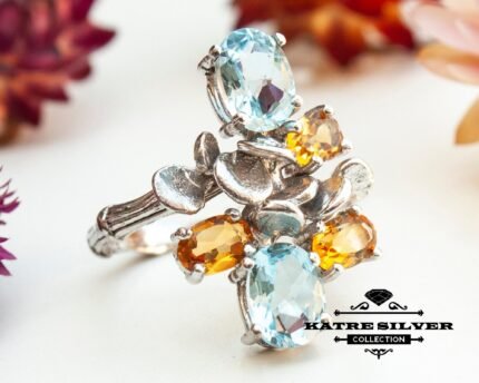 Sky Blue Topaz Ring, Blue Topaz Ring, Topaz Ring, Handmade Ring, Blue Topaz Jewelry, Blue Topaz, Blue Stone Ring, Topaz Jewelry, Statement