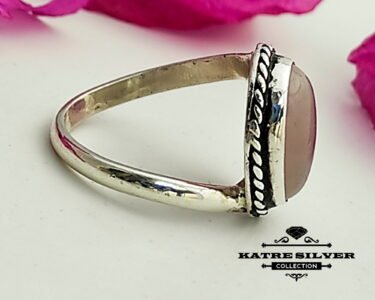 Rose Quartz Ring – Elegant Pink Gemstone Sterling Silver Ring Gift for Women - Image 5