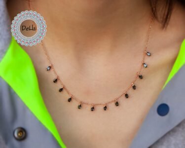 Mystic Topaz Necklace – Elegant Dainty CZ Dangle Minimal Necklace for Women - Image 2