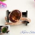 Diaspore Custom Design Ring, Custom Ring, Sterling Silver Ring, Art Deco Ring, Designer Ring, Color Changing Ring, Gift for Her