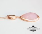Faceted Rose Quartz Pendant, Pink Quartz Pendant, Rose Quartz Pendant, Pink Quartz, Quartz Pendant, Rose Quartz Necklace, Pink Pendant, Rose - Image 3