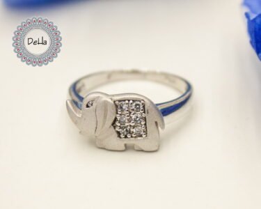 Lucky Elephant Ring – Elegant Silver Animal Ring Gift for Women - Image 2