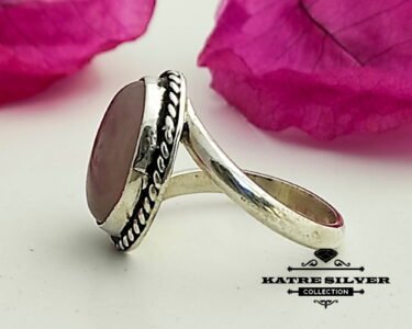 Rose Quartz Ring – Elegant Pink Gemstone Sterling Silver Ring Gift for Women - Image 6