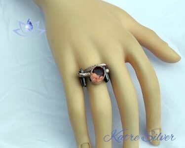 Diaspore Custom Design Ring, Custom Ring, Sterling Silver Ring, Art Deco Ring, Designer Ring, Color Changing Ring, Gift for Her - Image 2