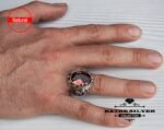 Mens Handmade Ring, Turkish Handmade Silver, Zultanite Men Ring, Ottoman Mens Ring, Diaspore Ring, Gift for Him, 925k Sterling Silver - Image 2