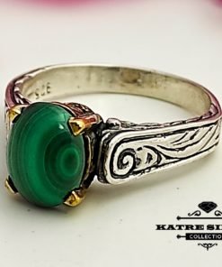 Green Malachite Ring, Malachite Ring, Gemstone Ring, Handmade Ring, Malachite Jewelry, Green Stone Ring, Gift For Her