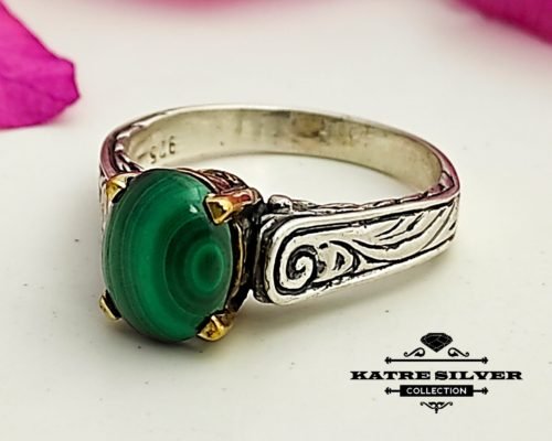 Green Malachite Ring, Malachite Ring, Gemstone Ring, Handmade Ring, Malachite Jewelry, Green Stone Ring, Gift For Her