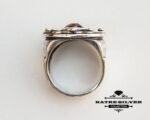 Red Stone Statement Ring, Red Stone Ring, Handmade Ring, Boho Ring, Vintage Ring, Unique Ring, Red Ring, 925 Silver Ring, Designer Ring - Image 8
