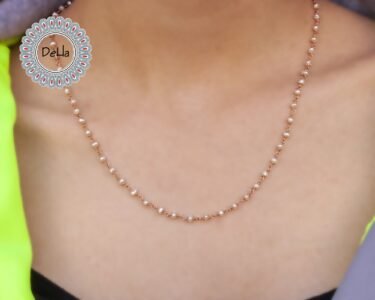 Pearl Rosary Chain, Rosary Chain, Pearl Bead Chain, Rosary Necklace, Pearl Necklace, Beaded Chain, Pearl Chain, Pearl Jewelry, Mother of Pearl - Image 2