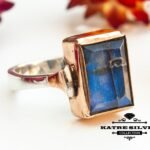 Rectangle Stone Blue Labradorite Statement Ring, Labradorite Ring, Gemstone Ring, Labradorite Jewelry, Handmade Ring, Blue Stone Ring, Boho