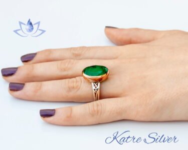 Paraiba Tourmaline Ring – Elegant Oval Gemstone Silver Engagement Ring for Women - Image 4