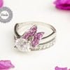 Pink Butterfly Solitaire Ring, Best Friend Ring, Pink Butterfly, Girls Ring, Womens Ring, Butterfly Jewelry, Solitaire Ring, Butterfly