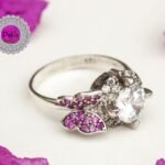 Pink Butterfly Solitaire Ring, Butterfly Ring, Elegant Ring, Pink Butterfly, Pink Ring, Girls Ring, Pink Stone Ring, Solitaire