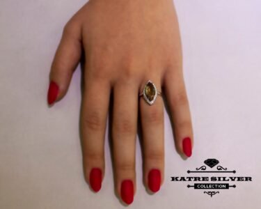 Color Change Diaspore Ring – Elegant Marquise Handmade Silver Ring for Women - Image 6