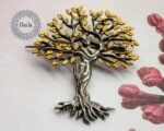 Tree of Life Brooch, Silver Tree Brooch, Tree Brooch, Statement Brooch, Tree of Life Gift, Mothers Brooch, Vintage Brooch, Gift for Her - Image 4