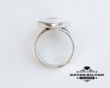 Ceramic Feather Ring, Statement Ceramic Ring, Handmade White Ring, Unique Statement Ring, Artistic Jewelry for Women - Image 10