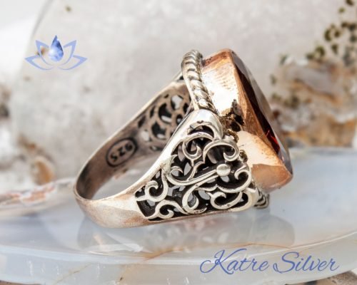 Mens Handmade Ring, Turkish Handmade Silver Men Ring, Ottoman Mens Ring, Sultanite Ring, Gift for Him, 925k Sterling Silver Ring - Image 6