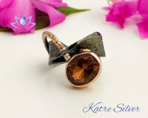 Diaspore Custom Design Ring, Art Deco Ring, Sterling Silver Ring, Custom Ring, Designer Ring, Color Changing Ring, Gift for Her - Image 6