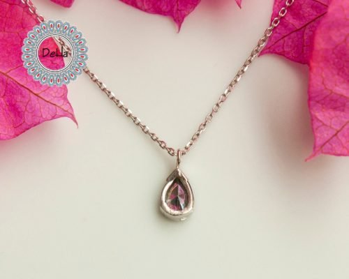 Mystic Topaz Teardrop Pendant, Mystic Topaz Pendant, Topaz Pendant, Topaz Necklace, Topaz Jewelry, Teardrop Necklace, Minimalist Necklace - Image 7