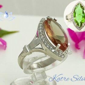 Marquise Cut Halo Engagement Ring, Color Changing Ring, Marquise Ring, Halo Ring, Turkish Diaspore, Sultanite Ring, Gift for Her
