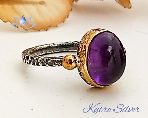Oval Womens Amethyst Ring, Amethyst Ring, Amethyst Jewelry, February Birthstone, Purple Amethyst Ring, Amethyst, Gift For Her