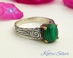 Green Malachite Ring, Malachite Ring, Gemstone Ring, Handmade Ring, Malachite Jewelry, Green Stone Ring, Gift For Her - Image 4